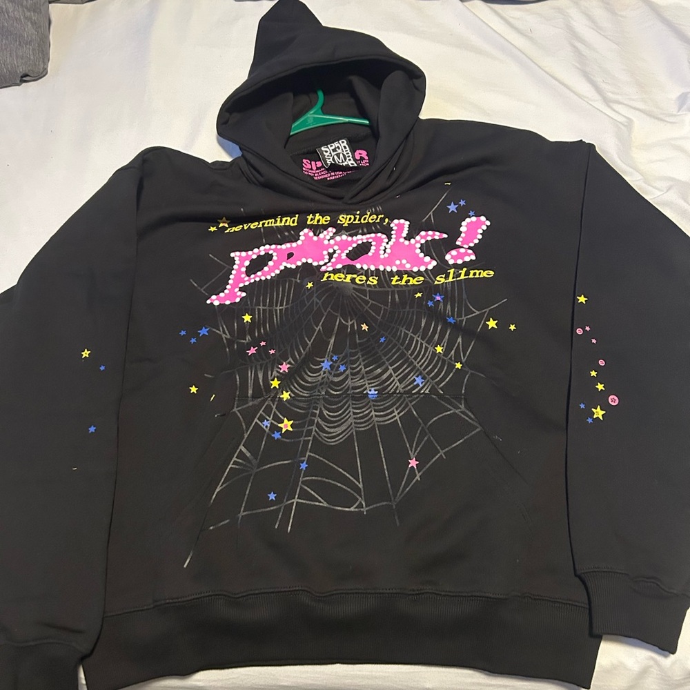 SP5DER Black Hoodie